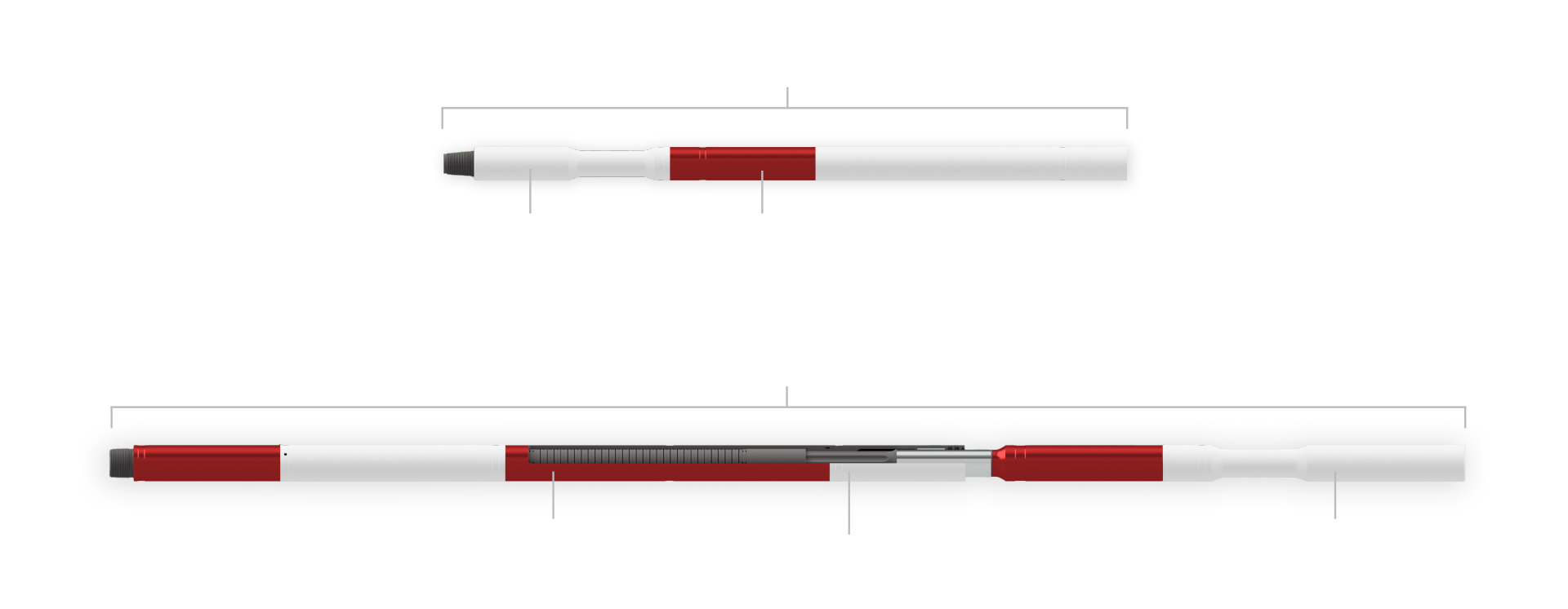 A diagram of the Wenzel UltraVibe, which shows the valve assembly and V Series Shock Tool sections.